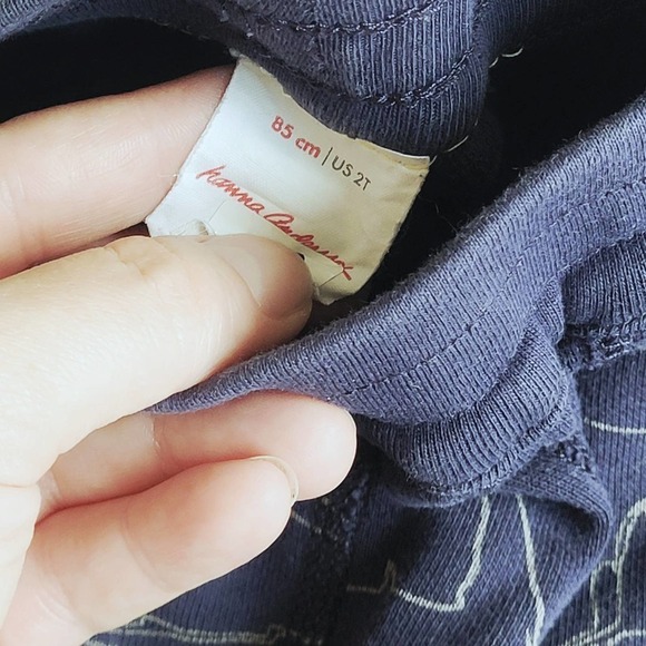 Hanna Andersson 2T Jogger Pants Navy Sharks Cotton - Picture 3 of 3